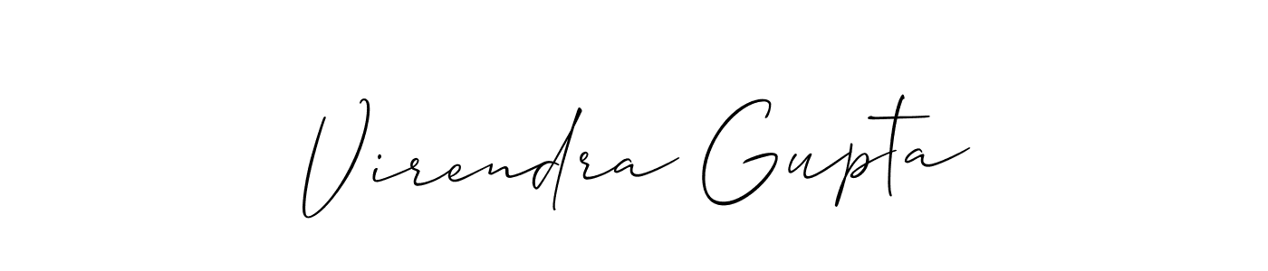 How to make Virendra Gupta name signature. Use Allison_Script style for creating short signs online. This is the latest handwritten sign. Virendra Gupta signature style 2 images and pictures png
