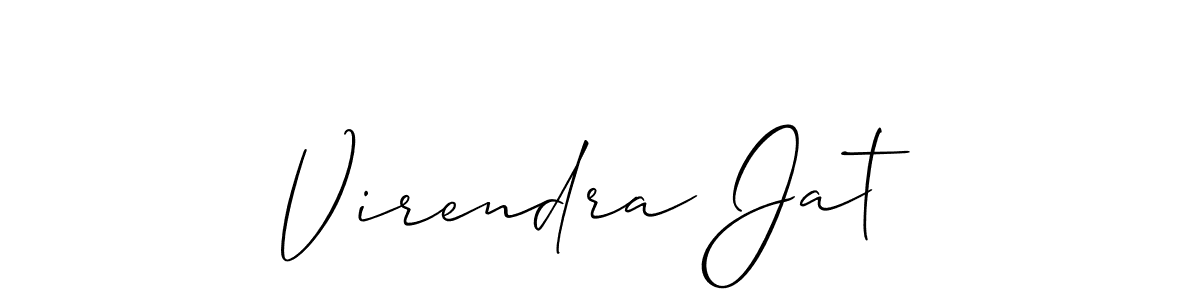 It looks lik you need a new signature style for name Virendra Jat. Design unique handwritten (Allison_Script) signature with our free signature maker in just a few clicks. Virendra Jat signature style 2 images and pictures png