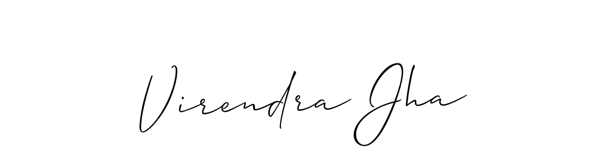 Also we have Virendra Jha name is the best signature style. Create professional handwritten signature collection using Allison_Script autograph style. Virendra Jha signature style 2 images and pictures png