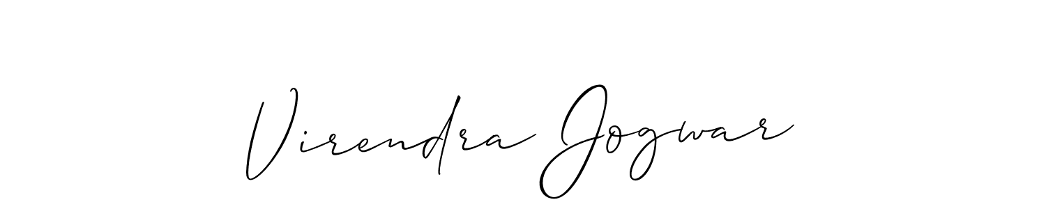 Use a signature maker to create a handwritten signature online. With this signature software, you can design (Allison_Script) your own signature for name Virendra Jogwar. Virendra Jogwar signature style 2 images and pictures png