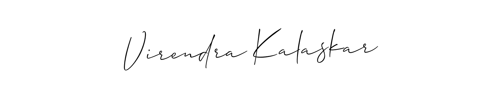 Design your own signature with our free online signature maker. With this signature software, you can create a handwritten (Allison_Script) signature for name Virendra Kalaskar. Virendra Kalaskar signature style 2 images and pictures png