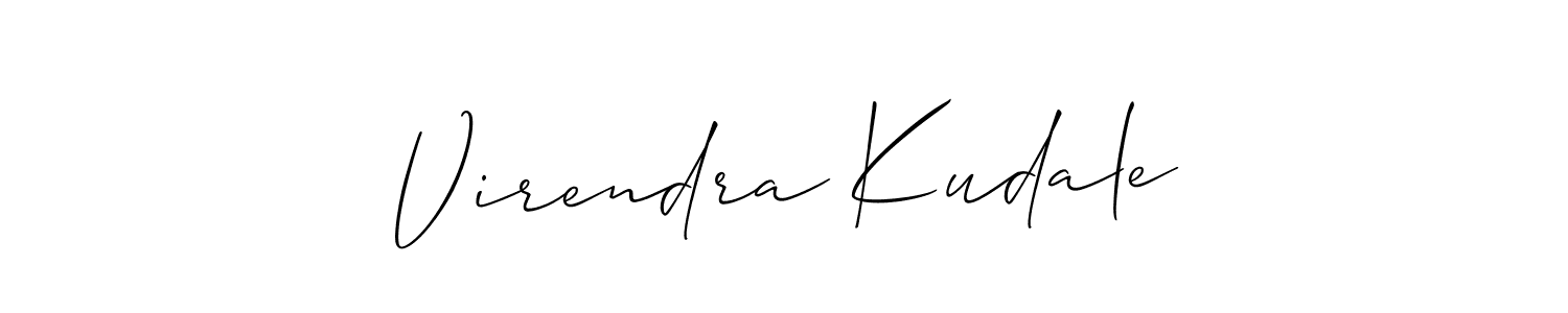 You should practise on your own different ways (Allison_Script) to write your name (Virendra Kudale) in signature. don't let someone else do it for you. Virendra Kudale signature style 2 images and pictures png