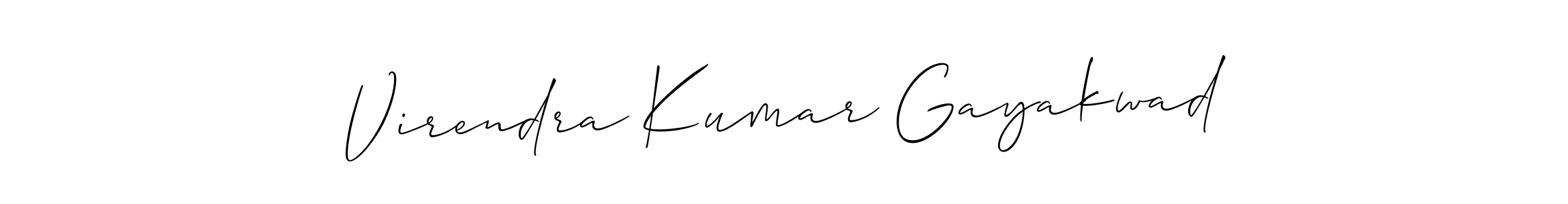Create a beautiful signature design for name Virendra Kumar Gayakwad. With this signature (Allison_Script) fonts, you can make a handwritten signature for free. Virendra Kumar Gayakwad signature style 2 images and pictures png