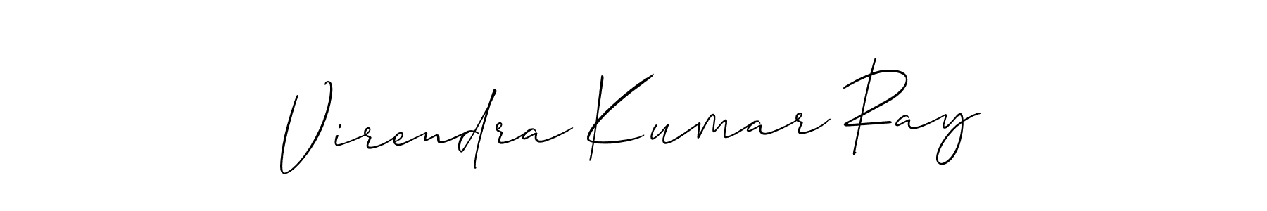 How to make Virendra Kumar Ray name signature. Use Allison_Script style for creating short signs online. This is the latest handwritten sign. Virendra Kumar Ray signature style 2 images and pictures png