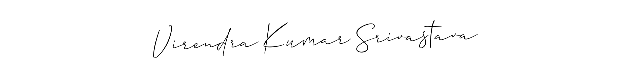 Design your own signature with our free online signature maker. With this signature software, you can create a handwritten (Allison_Script) signature for name Virendra Kumar Srivastava. Virendra Kumar Srivastava signature style 2 images and pictures png