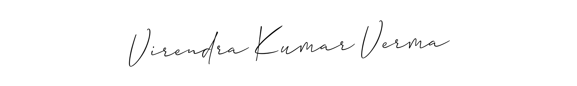 Also we have Virendra Kumar Verma name is the best signature style. Create professional handwritten signature collection using Allison_Script autograph style. Virendra Kumar Verma signature style 2 images and pictures png
