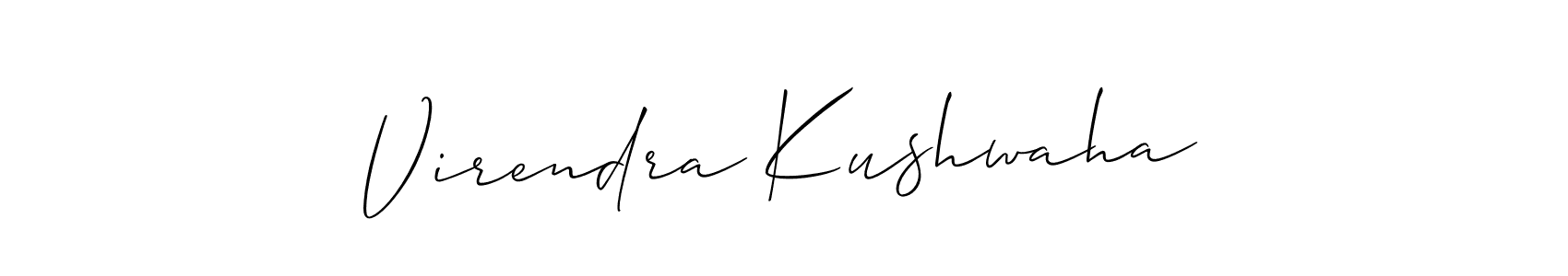 Create a beautiful signature design for name Virendra Kushwaha. With this signature (Allison_Script) fonts, you can make a handwritten signature for free. Virendra Kushwaha signature style 2 images and pictures png