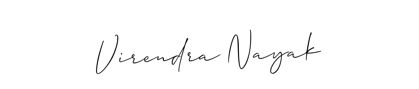 Also we have Virendra Nayak name is the best signature style. Create professional handwritten signature collection using Allison_Script autograph style. Virendra Nayak signature style 2 images and pictures png