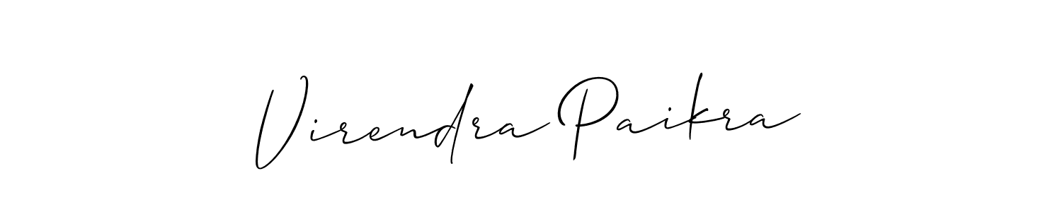 This is the best signature style for the Virendra Paikra name. Also you like these signature font (Allison_Script). Mix name signature. Virendra Paikra signature style 2 images and pictures png