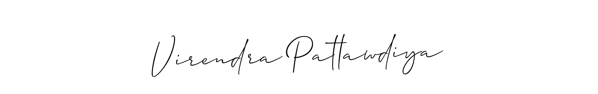 Design your own signature with our free online signature maker. With this signature software, you can create a handwritten (Allison_Script) signature for name Virendra Patlawdiya. Virendra Patlawdiya signature style 2 images and pictures png