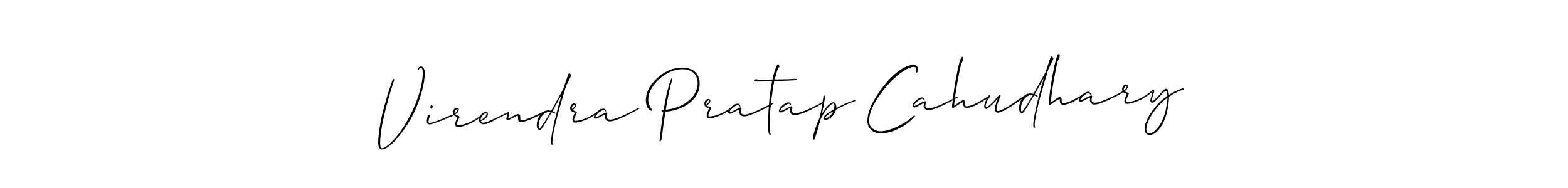 How to make Virendra Pratap Cahudhary signature? Allison_Script is a professional autograph style. Create handwritten signature for Virendra Pratap Cahudhary name. Virendra Pratap Cahudhary signature style 2 images and pictures png