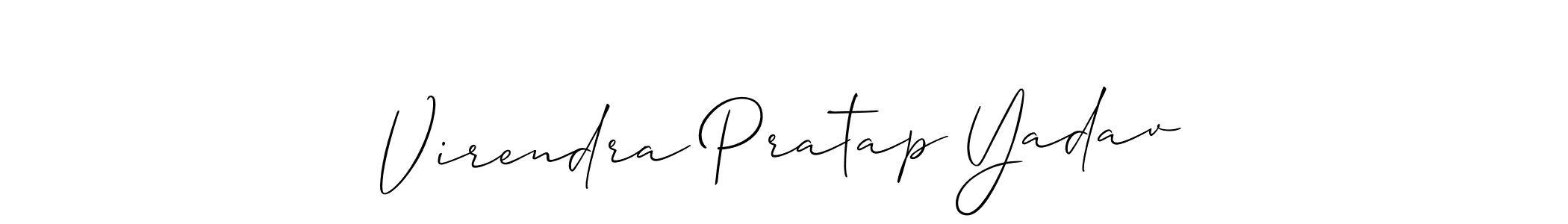 Virendra Pratap Yadav stylish signature style. Best Handwritten Sign (Allison_Script) for my name. Handwritten Signature Collection Ideas for my name Virendra Pratap Yadav. Virendra Pratap Yadav signature style 2 images and pictures png