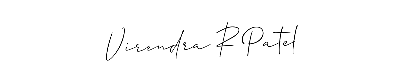 Make a short Virendra R Patel signature style. Manage your documents anywhere anytime using Allison_Script. Create and add eSignatures, submit forms, share and send files easily. Virendra R Patel signature style 2 images and pictures png