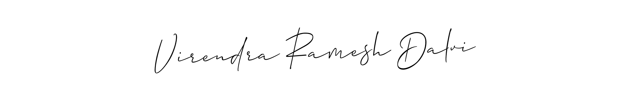 Virendra Ramesh Dalvi stylish signature style. Best Handwritten Sign (Allison_Script) for my name. Handwritten Signature Collection Ideas for my name Virendra Ramesh Dalvi. Virendra Ramesh Dalvi signature style 2 images and pictures png