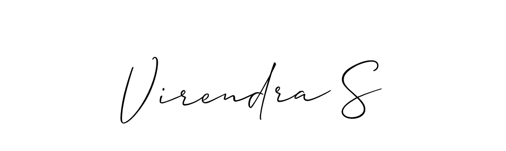 How to make Virendra S name signature. Use Allison_Script style for creating short signs online. This is the latest handwritten sign. Virendra S signature style 2 images and pictures png