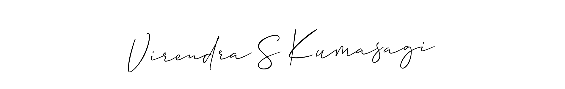 Use a signature maker to create a handwritten signature online. With this signature software, you can design (Allison_Script) your own signature for name Virendra S Kumasagi. Virendra S Kumasagi signature style 2 images and pictures png