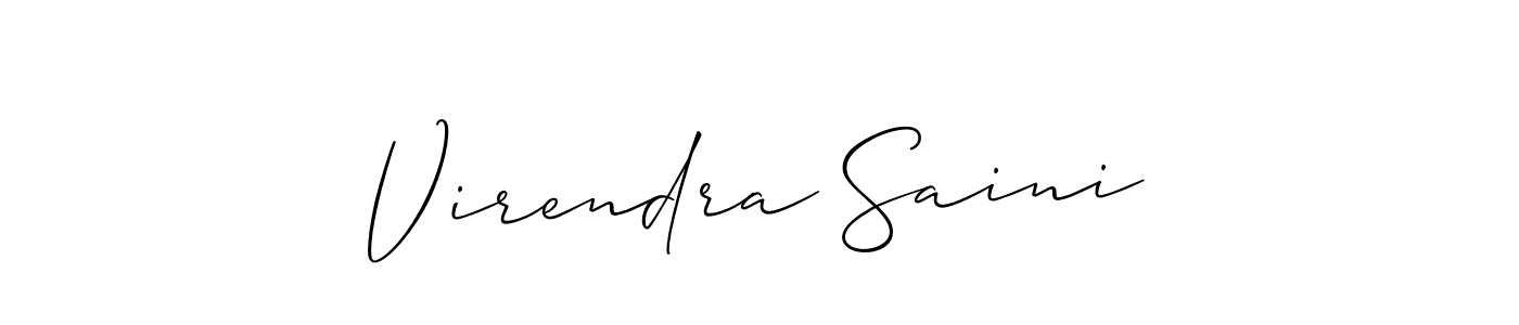 Virendra Saini stylish signature style. Best Handwritten Sign (Allison_Script) for my name. Handwritten Signature Collection Ideas for my name Virendra Saini. Virendra Saini signature style 2 images and pictures png