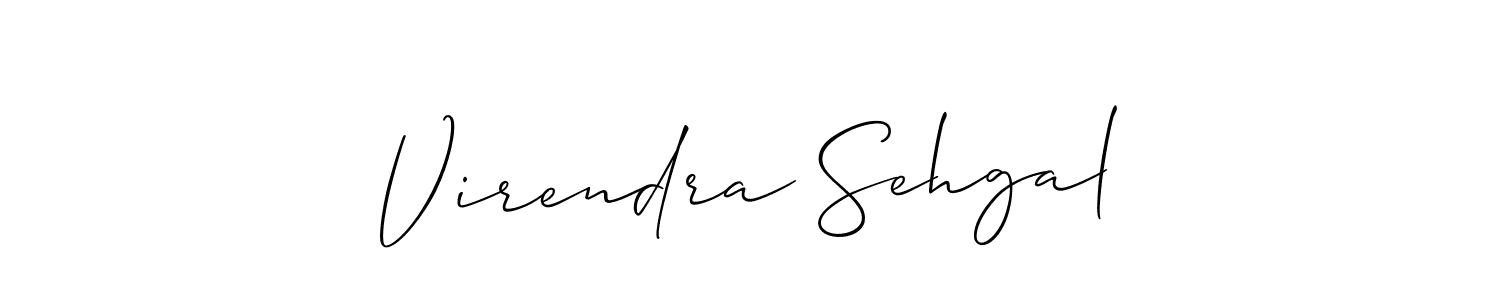 Design your own signature with our free online signature maker. With this signature software, you can create a handwritten (Allison_Script) signature for name Virendra Sehgal. Virendra Sehgal signature style 2 images and pictures png
