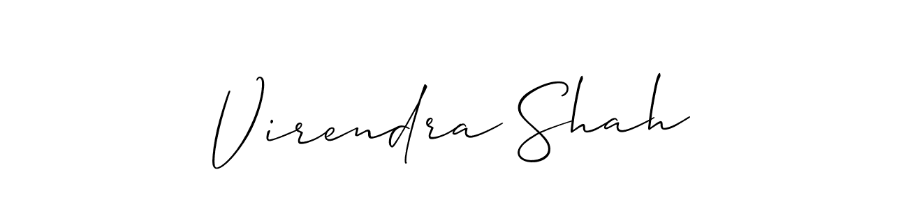 How to Draw Virendra Shah signature style? Allison_Script is a latest design signature styles for name Virendra Shah. Virendra Shah signature style 2 images and pictures png