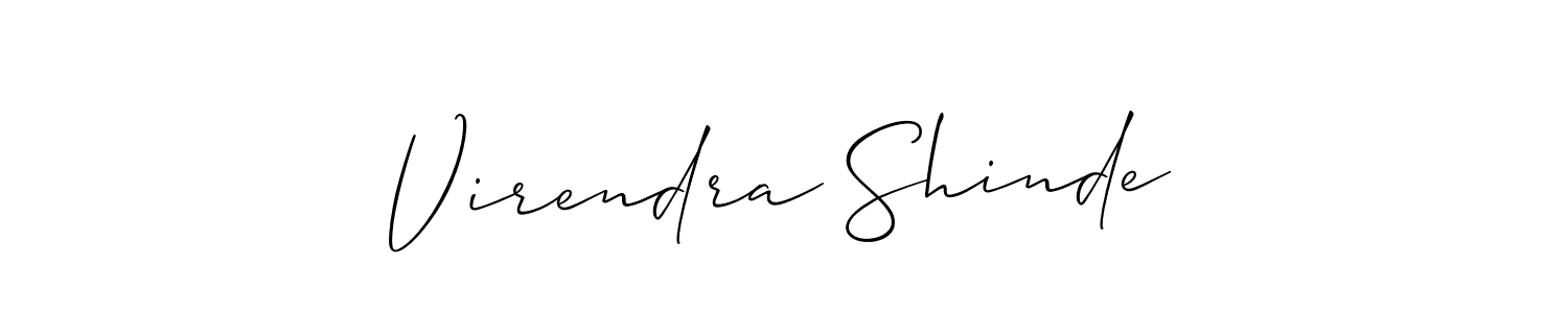 This is the best signature style for the Virendra Shinde name. Also you like these signature font (Allison_Script). Mix name signature. Virendra Shinde signature style 2 images and pictures png