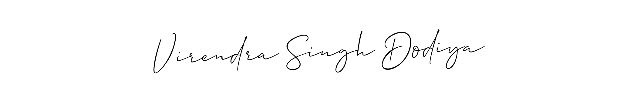 Also we have Virendra Singh Dodiya name is the best signature style. Create professional handwritten signature collection using Allison_Script autograph style. Virendra Singh Dodiya signature style 2 images and pictures png