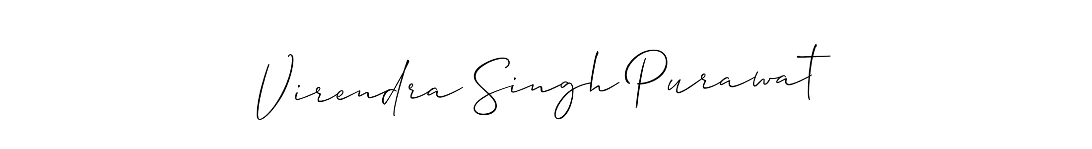 You should practise on your own different ways (Allison_Script) to write your name (Virendra Singh Purawat) in signature. don't let someone else do it for you. Virendra Singh Purawat signature style 2 images and pictures png