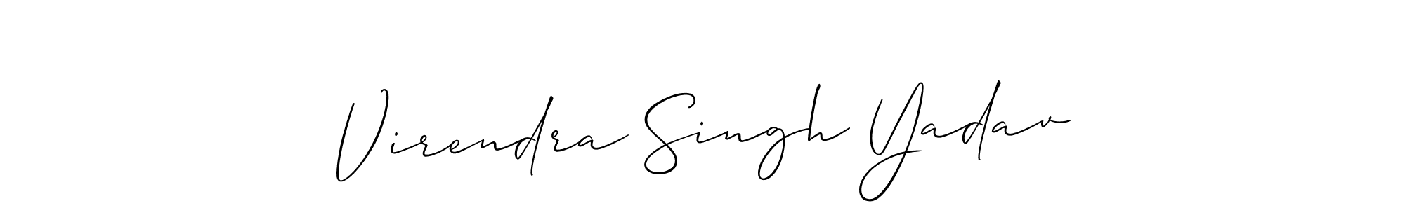 Make a beautiful signature design for name Virendra Singh Yadav. With this signature (Allison_Script) style, you can create a handwritten signature for free. Virendra Singh Yadav signature style 2 images and pictures png