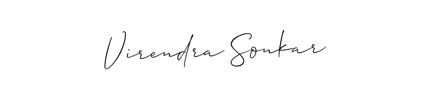 Also we have Virendra Sonkar name is the best signature style. Create professional handwritten signature collection using Allison_Script autograph style. Virendra Sonkar signature style 2 images and pictures png