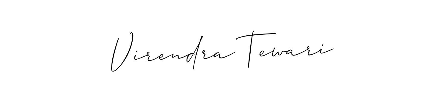 Use a signature maker to create a handwritten signature online. With this signature software, you can design (Allison_Script) your own signature for name Virendra Tewari. Virendra Tewari signature style 2 images and pictures png