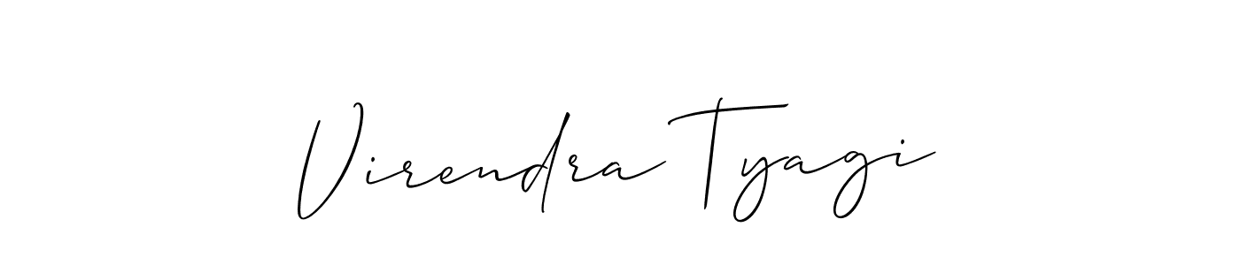 if you are searching for the best signature style for your name Virendra Tyagi. so please give up your signature search. here we have designed multiple signature styles  using Allison_Script. Virendra Tyagi signature style 2 images and pictures png