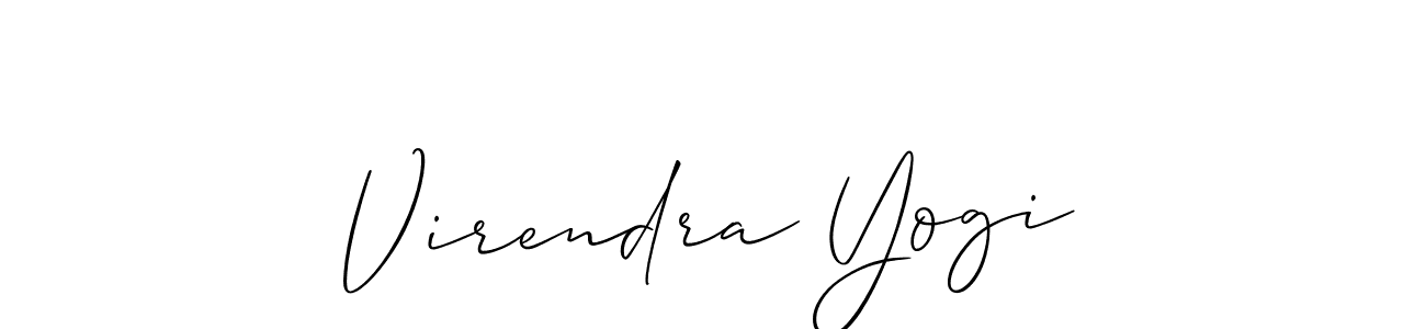 How to make Virendra Yogi name signature. Use Allison_Script style for creating short signs online. This is the latest handwritten sign. Virendra Yogi signature style 2 images and pictures png