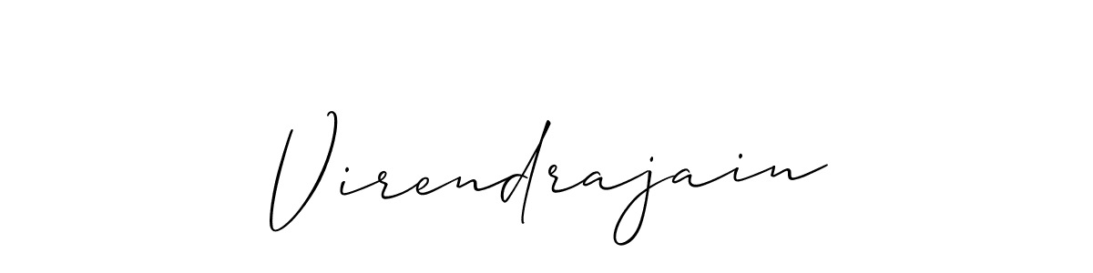 How to make Virendrajain name signature. Use Allison_Script style for creating short signs online. This is the latest handwritten sign. Virendrajain signature style 2 images and pictures png