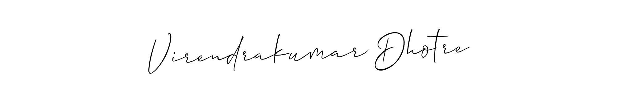 Allison_Script is a professional signature style that is perfect for those who want to add a touch of class to their signature. It is also a great choice for those who want to make their signature more unique. Get Virendrakumar Dhotre name to fancy signature for free. Virendrakumar Dhotre signature style 2 images and pictures png