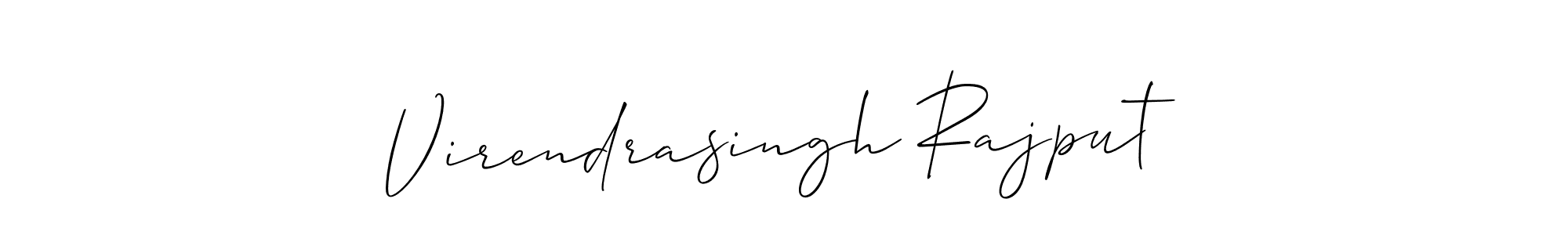 Allison_Script is a professional signature style that is perfect for those who want to add a touch of class to their signature. It is also a great choice for those who want to make their signature more unique. Get Virendrasingh Rajput name to fancy signature for free. Virendrasingh Rajput signature style 2 images and pictures png