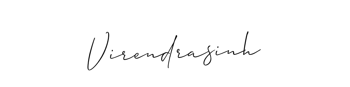 How to make Virendrasinh name signature. Use Allison_Script style for creating short signs online. This is the latest handwritten sign. Virendrasinh signature style 2 images and pictures png