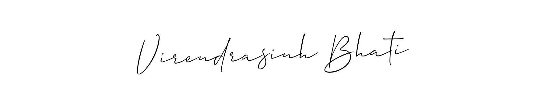 Also You can easily find your signature by using the search form. We will create Virendrasinh Bhati name handwritten signature images for you free of cost using Allison_Script sign style. Virendrasinh Bhati signature style 2 images and pictures png