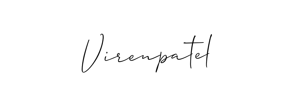 It looks lik you need a new signature style for name Virenpatel. Design unique handwritten (Allison_Script) signature with our free signature maker in just a few clicks. Virenpatel signature style 2 images and pictures png