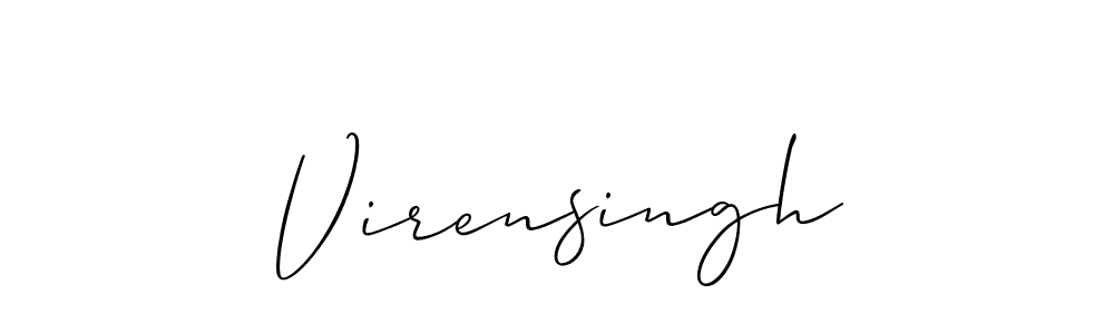 How to make Virensingh name signature. Use Allison_Script style for creating short signs online. This is the latest handwritten sign. Virensingh signature style 2 images and pictures png