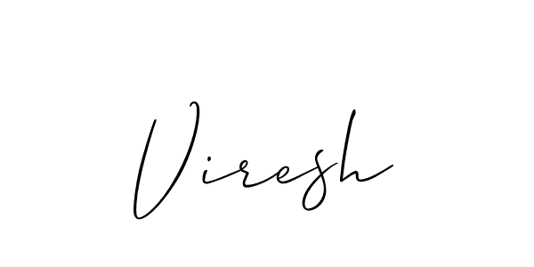 Viresh stylish signature style. Best Handwritten Sign (Allison_Script) for my name. Handwritten Signature Collection Ideas for my name Viresh. Viresh signature style 2 images and pictures png