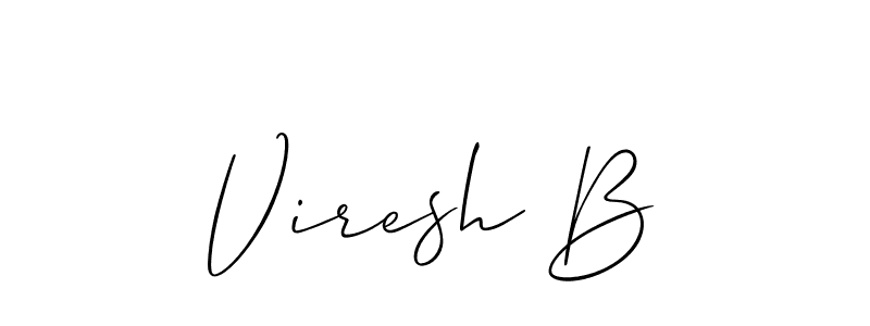 Make a beautiful signature design for name Viresh B. With this signature (Allison_Script) style, you can create a handwritten signature for free. Viresh B signature style 2 images and pictures png
