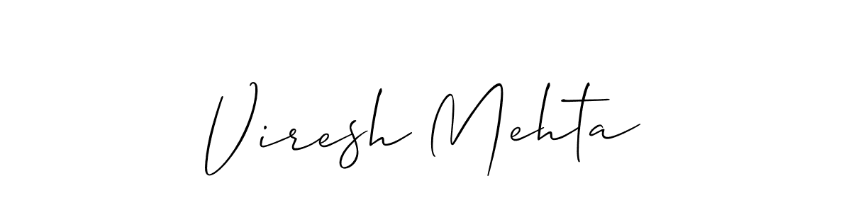 How to make Viresh Mehta signature? Allison_Script is a professional autograph style. Create handwritten signature for Viresh Mehta name. Viresh Mehta signature style 2 images and pictures png