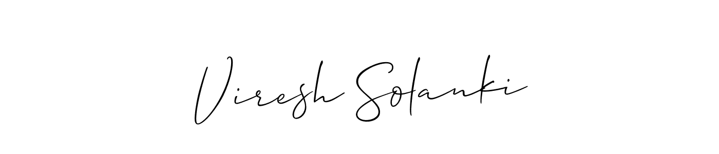 Viresh Solanki stylish signature style. Best Handwritten Sign (Allison_Script) for my name. Handwritten Signature Collection Ideas for my name Viresh Solanki. Viresh Solanki signature style 2 images and pictures png