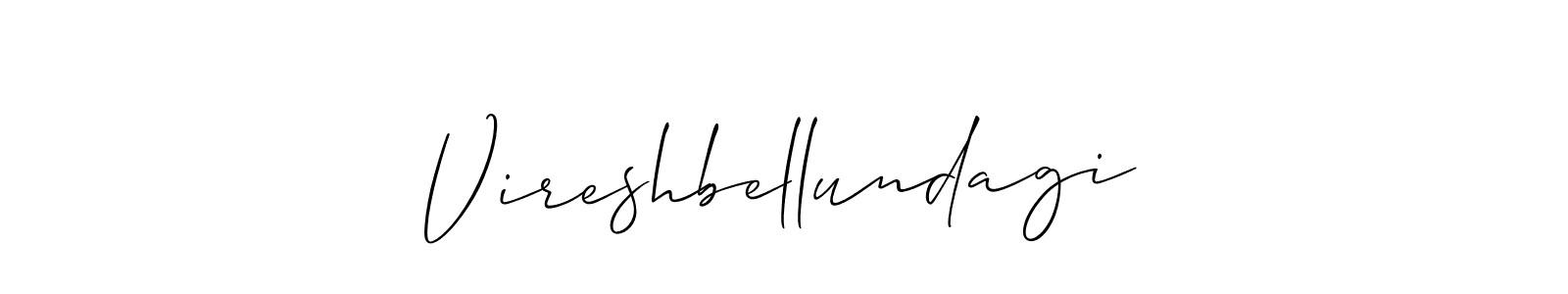 Make a beautiful signature design for name Vireshbellundagi. Use this online signature maker to create a handwritten signature for free. Vireshbellundagi signature style 2 images and pictures png