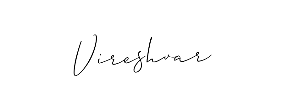 It looks lik you need a new signature style for name Vireshvar. Design unique handwritten (Allison_Script) signature with our free signature maker in just a few clicks. Vireshvar signature style 2 images and pictures png