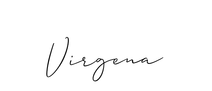 Virgena stylish signature style. Best Handwritten Sign (Allison_Script) for my name. Handwritten Signature Collection Ideas for my name Virgena. Virgena signature style 2 images and pictures png