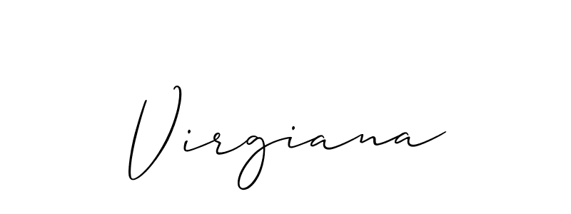 You should practise on your own different ways (Allison_Script) to write your name (Virgiana) in signature. don't let someone else do it for you. Virgiana signature style 2 images and pictures png