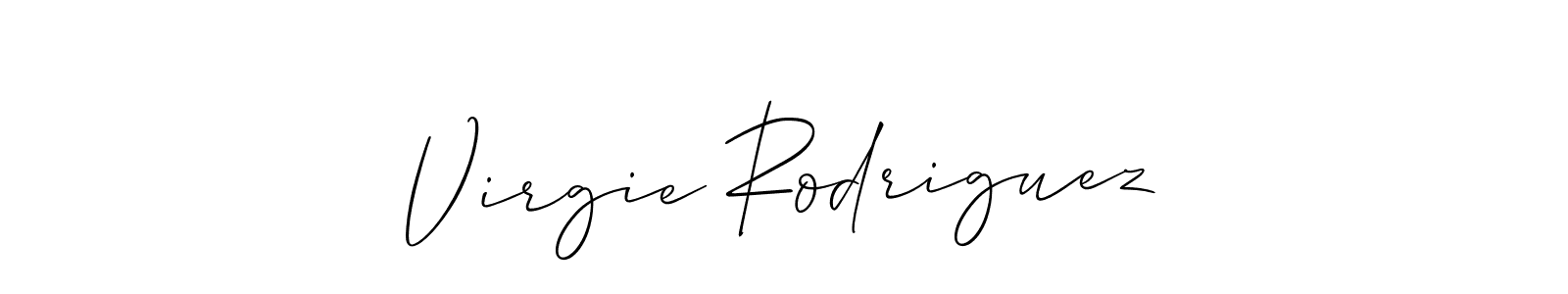 See photos of Virgie Rodriguez official signature by Spectra . Check more albums & portfolios. Read reviews & check more about Allison_Script font. Virgie Rodriguez signature style 2 images and pictures png