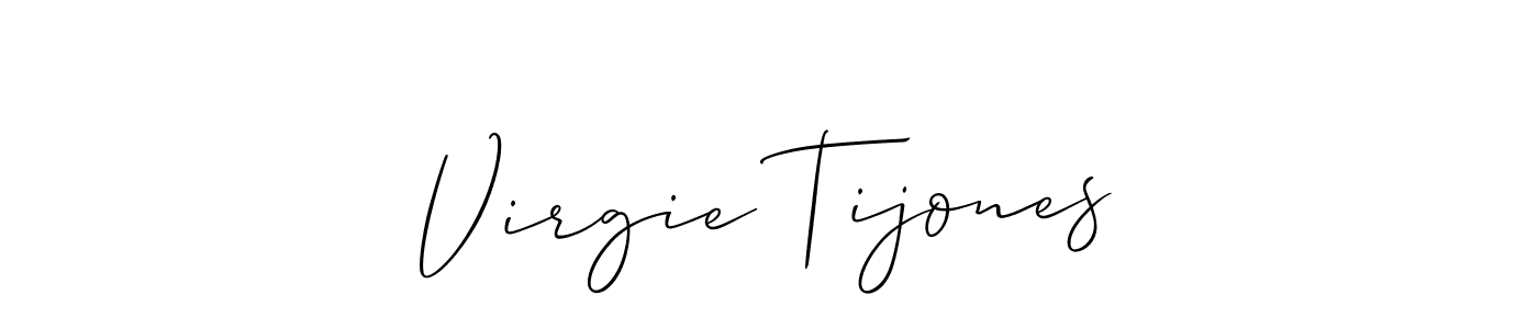 Design your own signature with our free online signature maker. With this signature software, you can create a handwritten (Allison_Script) signature for name Virgie Tijones. Virgie Tijones signature style 2 images and pictures png