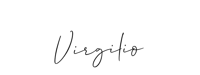 Design your own signature with our free online signature maker. With this signature software, you can create a handwritten (Allison_Script) signature for name Virgilio. Virgilio signature style 2 images and pictures png