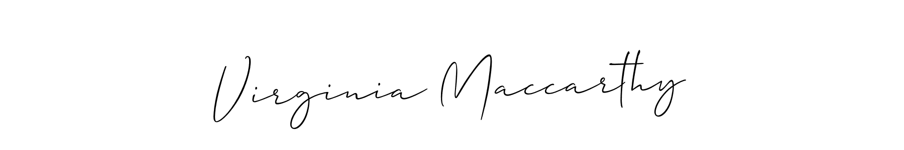 You should practise on your own different ways (Allison_Script) to write your name (Virginia Maccarthy) in signature. don't let someone else do it for you. Virginia Maccarthy signature style 2 images and pictures png